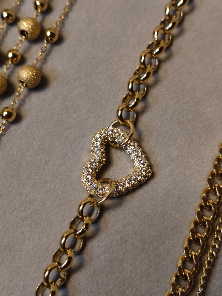 [heart bracelet] Dazzle Heart Bracelet