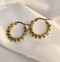 Golden Leaf Hoops